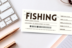 Printable Fishing Trip Ticket Canva Editable Templates Product Image 2