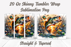 Fishing Tumbler Wrap, Fisher Tumbler Wrap, Fish Tumbler PNG Product Image 2
