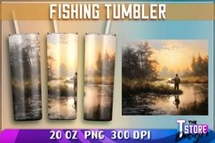 Fishing Tumblers Wrap 20 oz. PNG | PNG File | Fishing PNG Product Image 1