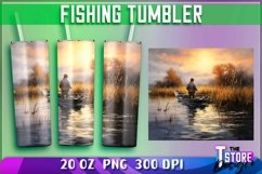 Fishing Tumblers Wrap 20 oz. PNG|PNG File|Fishing PNG v.2 Product Image 5