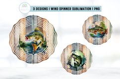 Fishing Wind Spinner Sublimation Design PNG Product Image 1