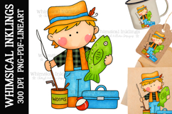 Fishing Fred Sublimation Clipart Product Image 1