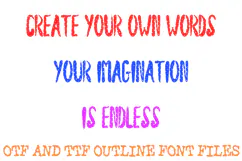 Fishnet Doodle ABC Font Hand Drawn Letters Alphabet OTF TTF Product Image 3