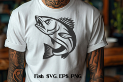 Fish SVG design | Fishing SVG | Fish silhouette SVG Product Image 1