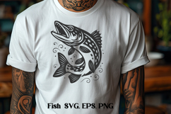 Fish SVG design | Fishing SVG | Fish silhouette SVG Product Image 1