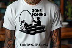 Fish SVG design | Fishing SVG | Fish silhouette SVG Product Image 1