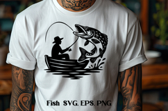 Fish SVG design | Fishing SVG | Fish silhouette SVG Product Image 1