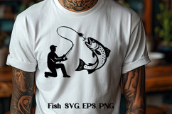 Fish SVG design | Fishing SVG | Fish silhouette SVG Product Image 1
