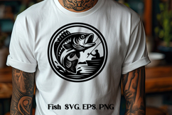 Fish SVG design | Fishing SVG | Fish silhouette SVG Product Image 1