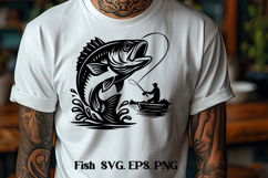 Fish SVG design | Fishing SVG | Fish silhouette SVG Product Image 1