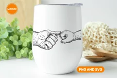 Fist Bump dad and baby, Father's Day Png Product Image 3