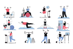 Fitness Vector illustrations Product Image 1