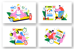 10 Fitness App Vector Illustration Product Image 2