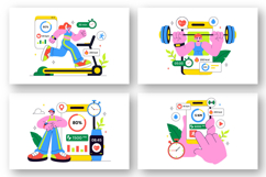 10 Fitness App Vector Illustration Product Image 3