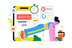 10 Fitness App Vector Illustration Product Image 4