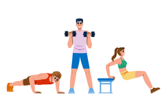 plank fitness exercises arm vector Product Image 1