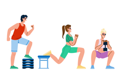 calf fitness exercises leg vector Product Image 1