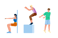 calf fitness exercises leg vector Product Image 1