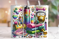 Fitness Tumbler, Gym Tumbler Wrap, Workout Tumbler Wrap PNG Product Image 1