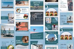 Editable Fitness Instagram Post Template Business, Canva Product Image 10