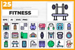 Fitness Lineal Color Vector Icons pack Product Image 1