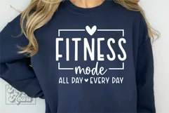 Fitness Mode SVG - Strong Is Beautiful PNG - Workout Quote Product Image 2