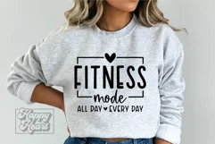 Fitness Mode SVG - Strong Is Beautiful PNG - Workout Quote Product Image 3