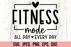 Fitness Mode SVG - Strong Is Beautiful PNG - Workout Quote Product Image 5