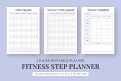 Fitness Step Planner | Fitness Log | Fitness Challenge Product Image 1