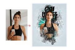 Fitness Trainers Text Photo Effect Product Image 3