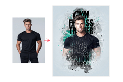 Fitness Trainers Text Photo Effect Product Image 4