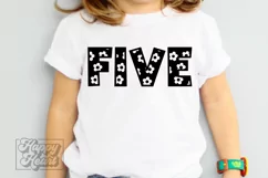 5th Birthday Girl Flower SVG - Floral Five 5 Birthday Girl Product Image 1