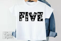 5th Birthday Girl Flower SVG - Floral Five 5 Birthday Girl Product Image 4