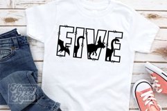 5th Birthday Boy Dinosaur SVG - Five Dinosaur Shirt PNG Product Image 3