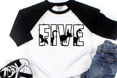 5th Birthday Boy Dinosaur SVG - Five Dinosaur Shirt PNG Product Image 2