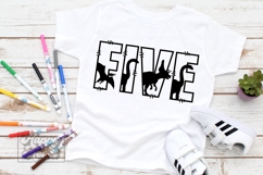 5th Birthday Boy Dinosaur SVG - Five Dinosaur Shirt PNG Product Image 5