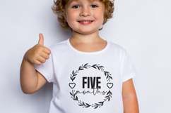 Five months SVG, Baby Month Round SVG Product Image 1