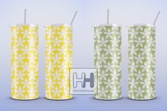 Five petal flowers pattern skinny tumbler wrap sublimation Product Image 2