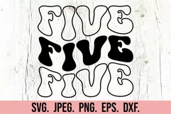 Five SVG - 5th Birthday Retro - Fifth Birthday Shirt PNG Product Image 2