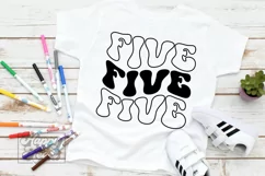 Five SVG - 5th Birthday Retro - Fifth Birthday Shirt PNG Product Image 4