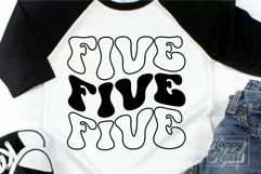 Five SVG - 5th Birthday Retro - Fifth Birthday Shirt PNG Product Image 5