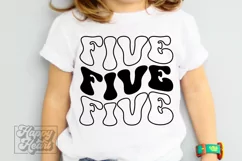 Five SVG - 5th Birthday Retro - Fifth Birthday Shirt PNG Product Image 6