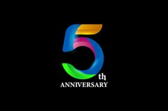 Five year anniversary logotype template design Product Image 1