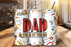 Dad Fixer Of Things 20 oz Tumbler Wrap PNG Sublimation Product Image 1