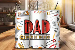 Dad Fixer Of Things 20 oz Tumbler Wrap PNG Sublimation Product Image 1