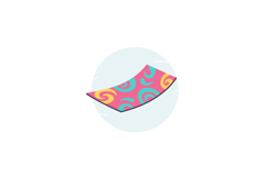Colorful abstract rug design featuring vibrant swirls in fla Product Image 1