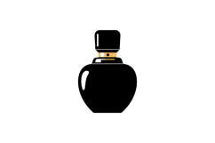 Elegant black perfume bottle in minimal design style showcas Product Image 1