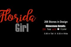 Florida Girl - Vinyl and Rhinestone SVG Template Product Image 2