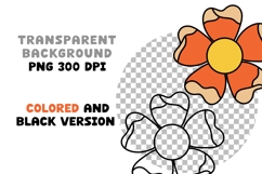 Groovy Flower Power PNG Clipart Character Retro Elements Product Image 5