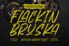 Flackin Bruska Modern Brush Font Product Image 1